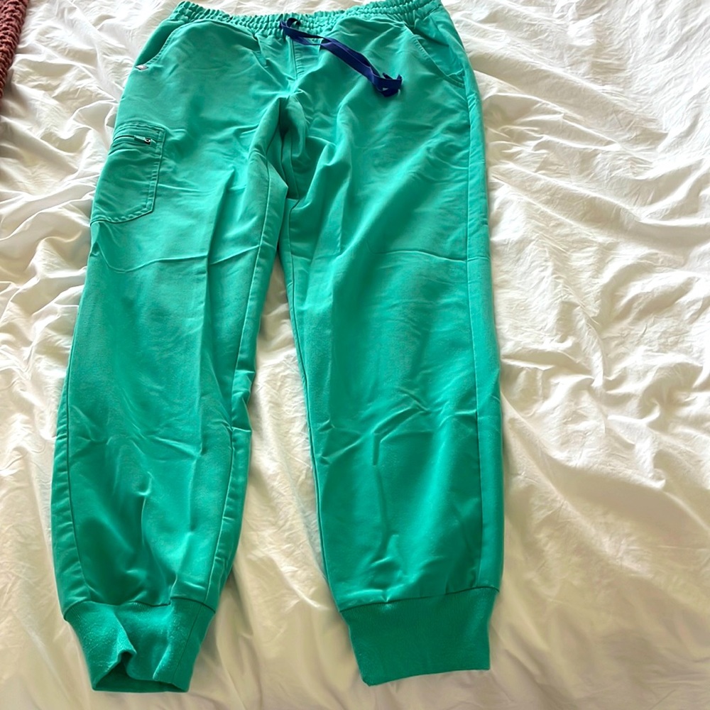 Survival green figs scrubs high waisted